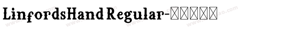 LinfordsHand Regular字体转换